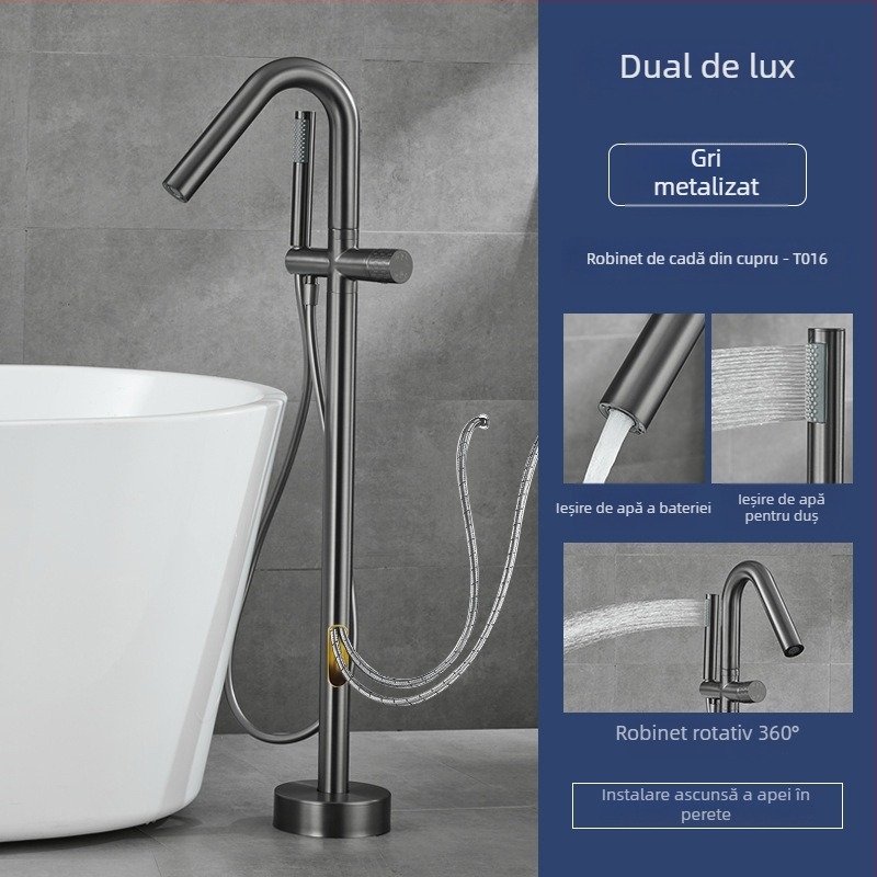 Robinet de cadă, din cupru masiv, cald și rece, robinet cu disc ceramic, (1–99°C)