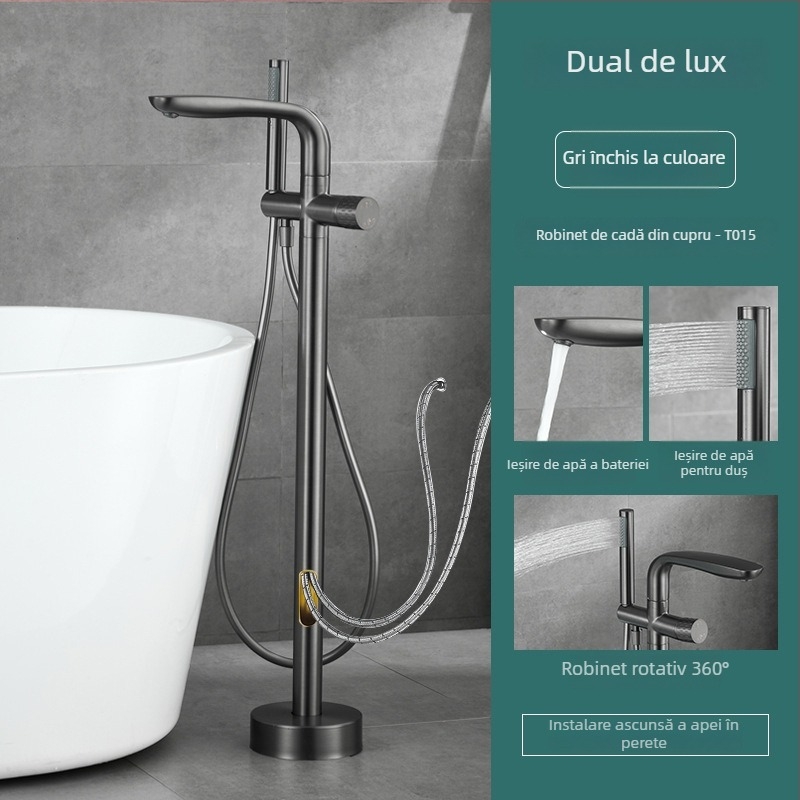 Robinet de cadă, din cupru masiv, cald și rece, robinet cu disc ceramic, (1–99°C)