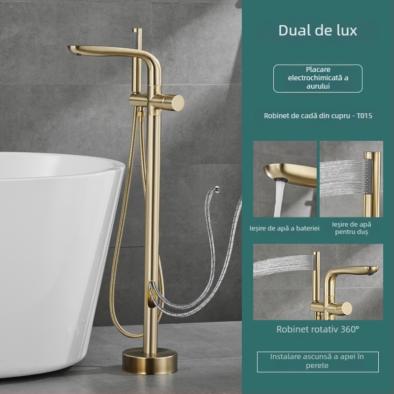 Robinet de cadă, din cupru masiv, cald și rece, robinet cu disc ceramic, (1–99°C)