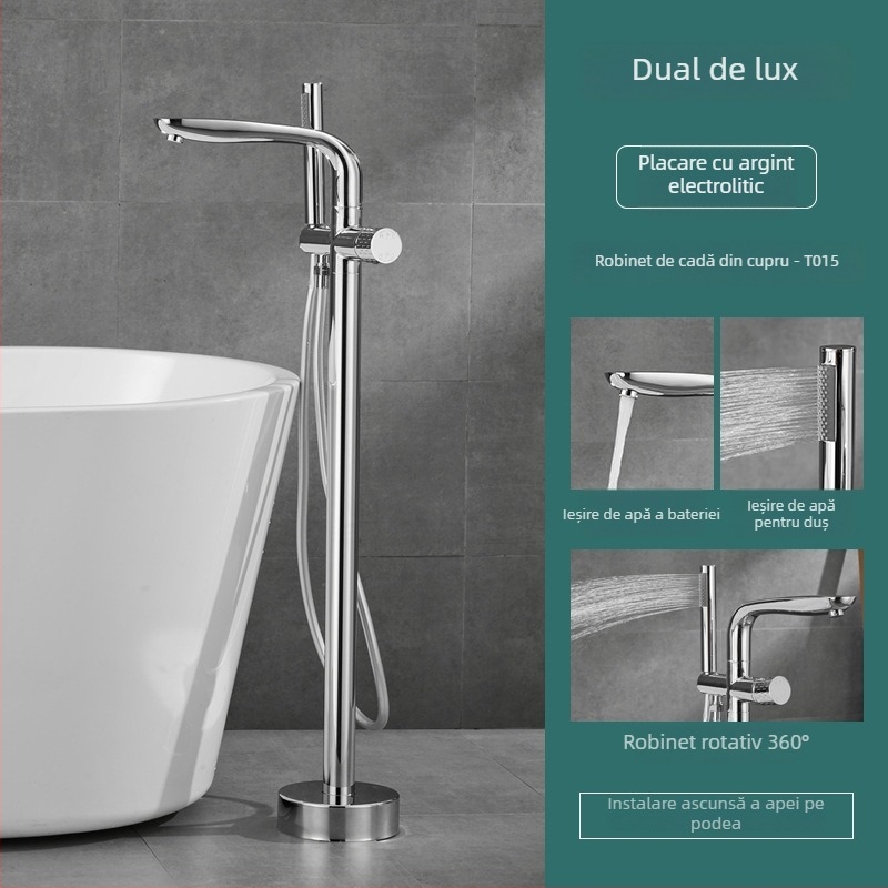 Robinet de cadă, din cupru masiv, cald și rece, robinet cu disc ceramic, (1–99°C)