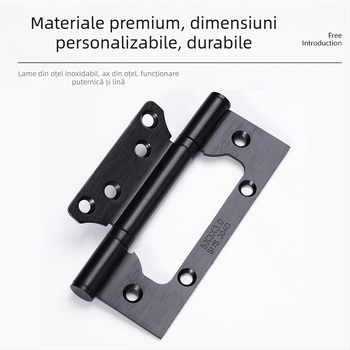 Balama din oțel inoxidabil, funcționare silențioasă, foiță îngroșată, pentru uși din lemn, cu rulment