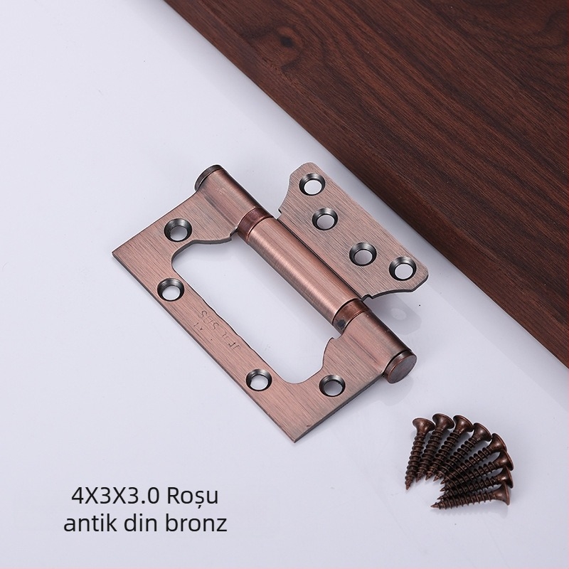 Balama din oțel inoxidabil, funcționare silențioasă, foiță îngroșată, pentru uși din lemn, cu rulment