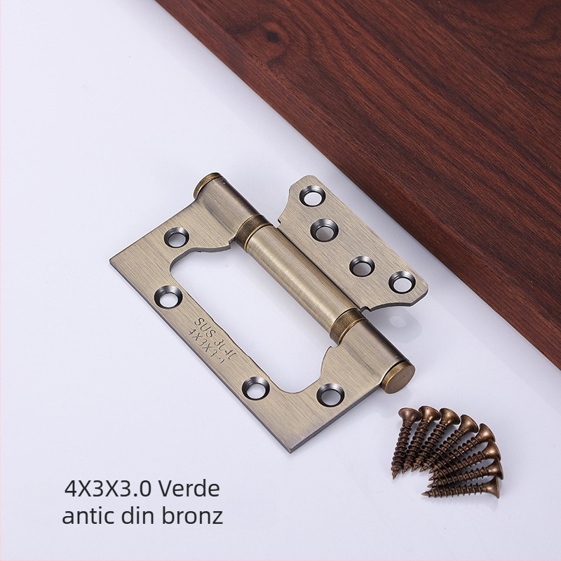 Balama din oțel inoxidabil, funcționare silențioasă, foiță îngroșată, pentru uși din lemn, cu rulment