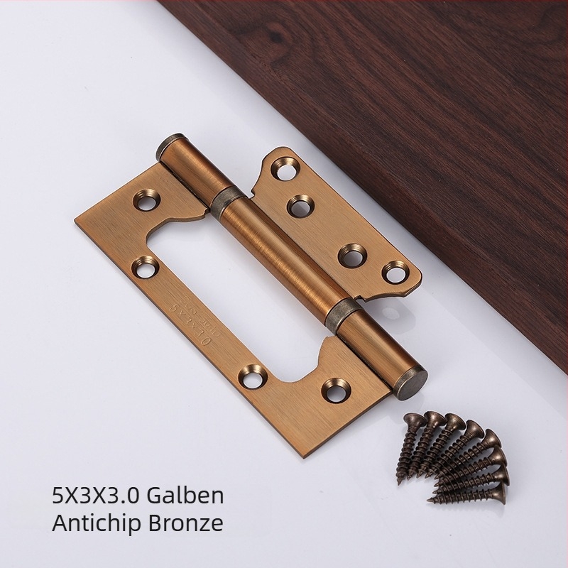 Balama din oțel inoxidabil, funcționare silențioasă, foiță îngroșată, pentru uși din lemn, cu rulment