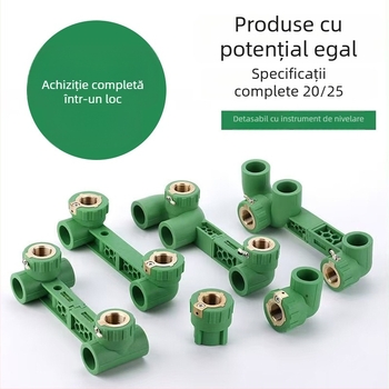 Conector PPR cu cotă dublă echipotențială, Tee cu filet interior, cot în formă de U, îmbinare prin topire la cald; modele variate; calitate de primă clasă