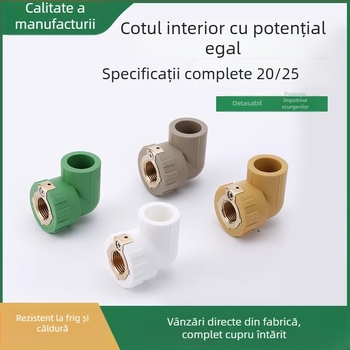 Conector PPR cu cotă dublă echipotențială, Tee cu filet interior, cot în formă de U, îmbinare prin topire la cald; modele variate; calitate de primă clasă