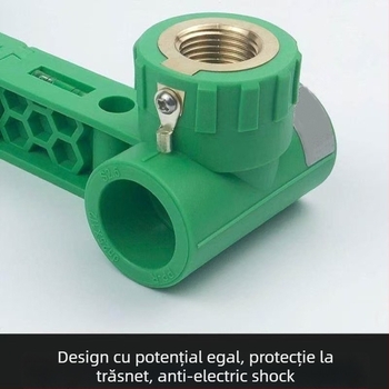 Conector PPR cu cotă dublă echipotențială, Tee cu filet interior, cot în formă de U, îmbinare prin topire la cald; modele variate; calitate de primă clasă