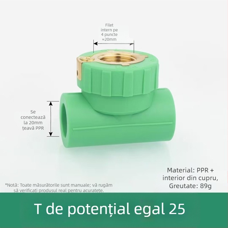 Conector PPR cu cotă dublă echipotențială, Tee cu filet interior, cot în formă de U, îmbinare prin topire la cald; modele variate; calitate de primă clasă