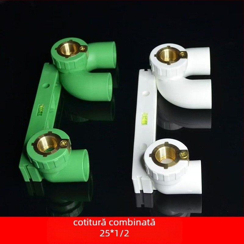 Conector PPR cu cotă dublă echipotențială, Tee cu filet interior, cot în formă de U, îmbinare prin topire la cald; modele variate; calitate de primă clasă