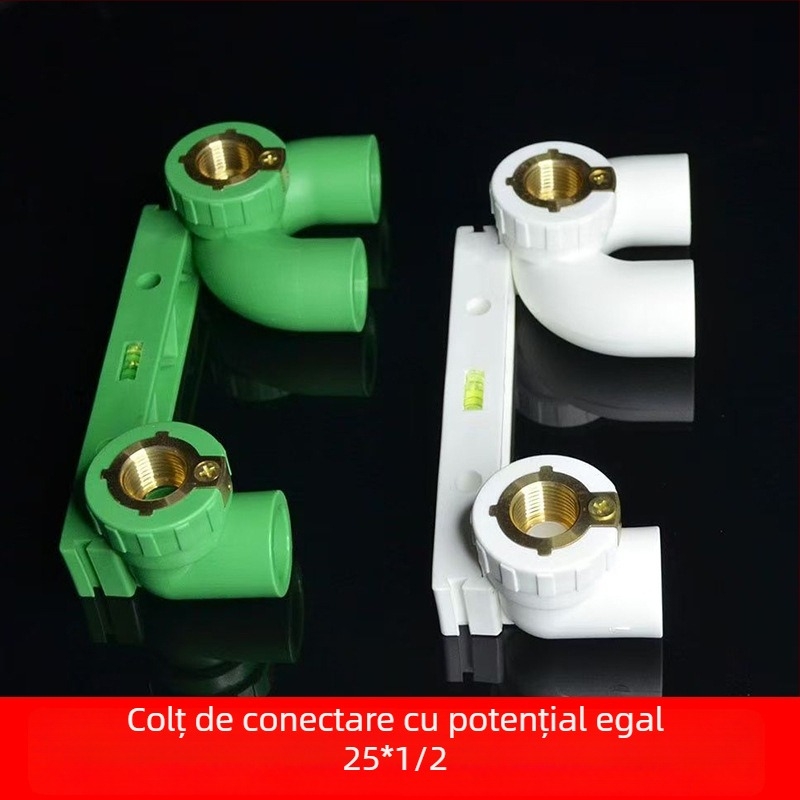 Conector PPR cu cotă dublă echipotențială, Tee cu filet interior, cot în formă de U, îmbinare prin topire la cald; modele variate; calitate de primă clasă