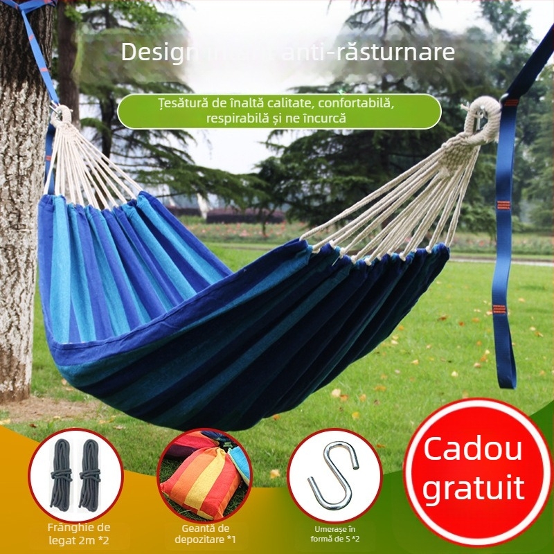 Hamac din pânză cu suport din lemn, Sanjia, gata pentru etichetare privată