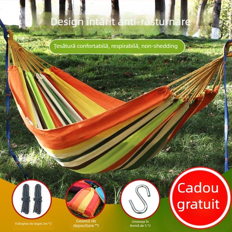 Hamac din pânză cu suport din lemn, Sanjia, gata pentru etichetare privată