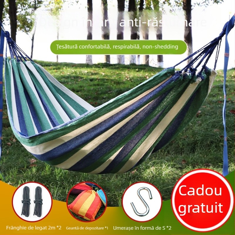 Hamac din pânză cu suport din lemn, Sanjia, gata pentru etichetare privată