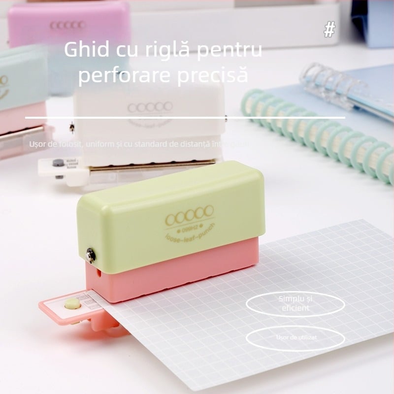 Perforator cu mai multe găuri 99H2 – manual, 5 găuri, capacitate 2 coli, greutate 0.2 kg