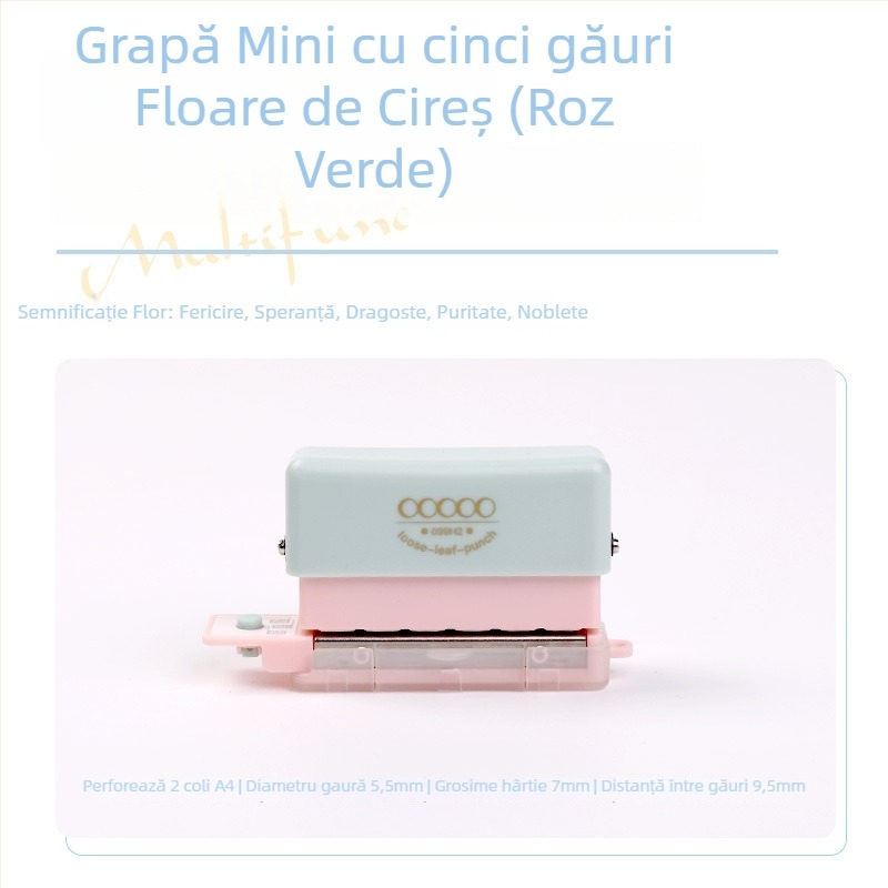Perforator cu mai multe găuri 99H2 – manual, 5 găuri, capacitate 2 coli, greutate 0.2 kg