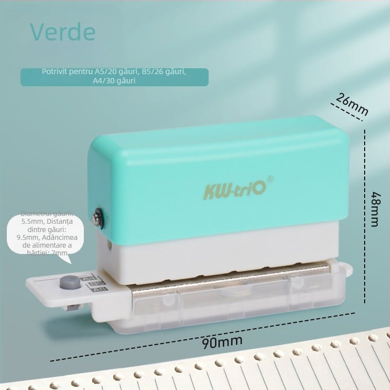 Perforator cu mai multe găuri 99H2 – manual, 5 găuri, capacitate 2 coli, greutate 0.2 kg