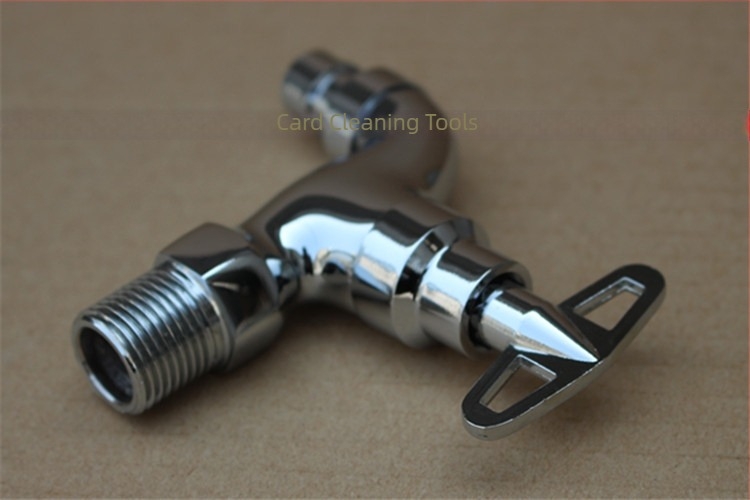 Robinet exterior cu încuietoare și cheie pentagonală, din cupru total, model 950, supapă cu disc ceramic, flux de apă rece, ieșire unică