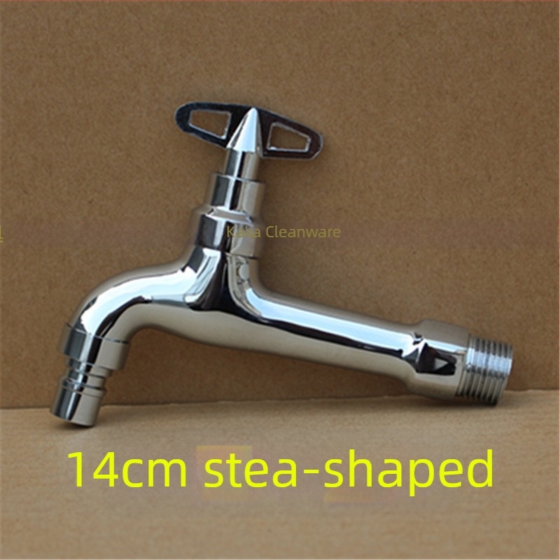 Robinet exterior cu încuietoare și cheie pentagonală, din cupru total, model 950, supapă cu disc ceramic, flux de apă rece, ieșire unică