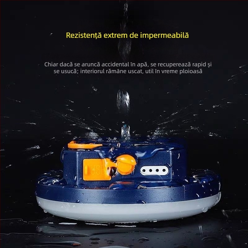 Lumină LED pentru cort – alimentare prin energie cinetică, rezistentă la apă, portabilă