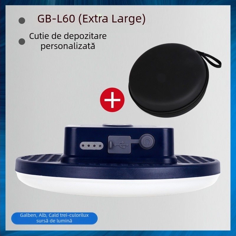 Lumină LED pentru cort – alimentare prin energie cinetică, rezistentă la apă, portabilă