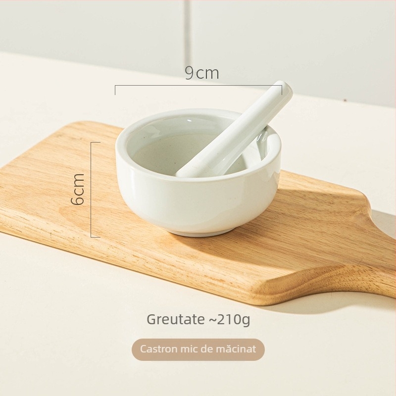 Măcinător ceramic pentru usturoi și ghimbir, design modern minimalist, brand Bole qianli, imprimare logo disponibilă