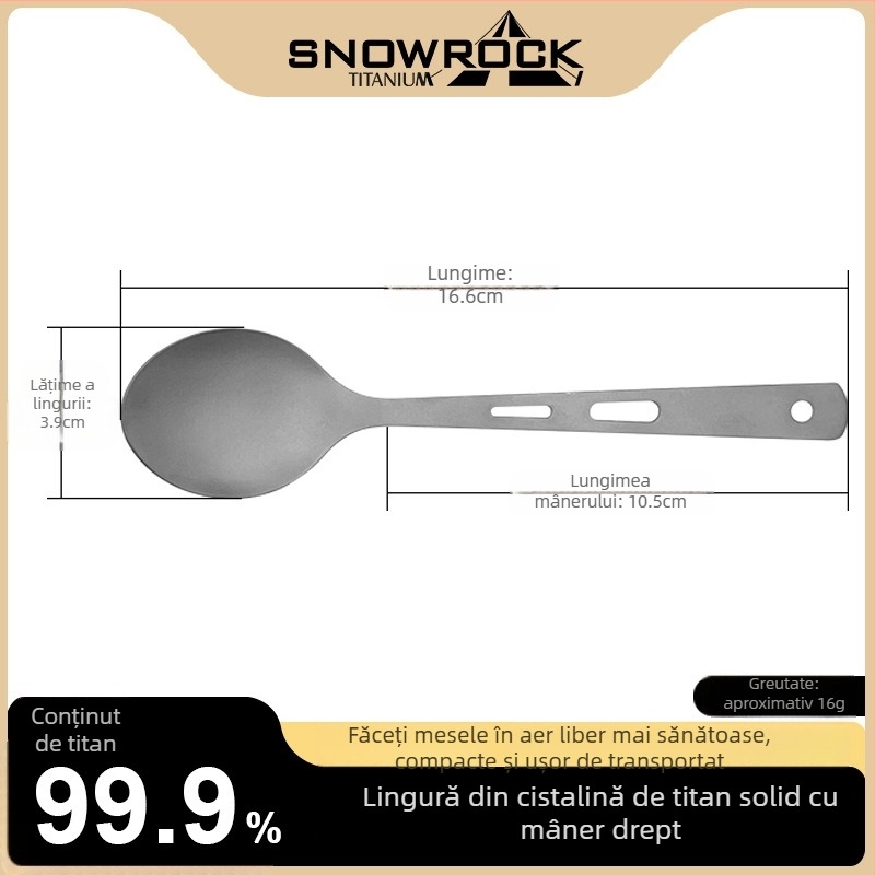 Lingură-furculiță din titan pur, utilizare duală, tacâmuri portabile pentru camping, cântărind aproximativ 23 g, rezistente la temperaturi înalte și la căderi, logo personalizabil