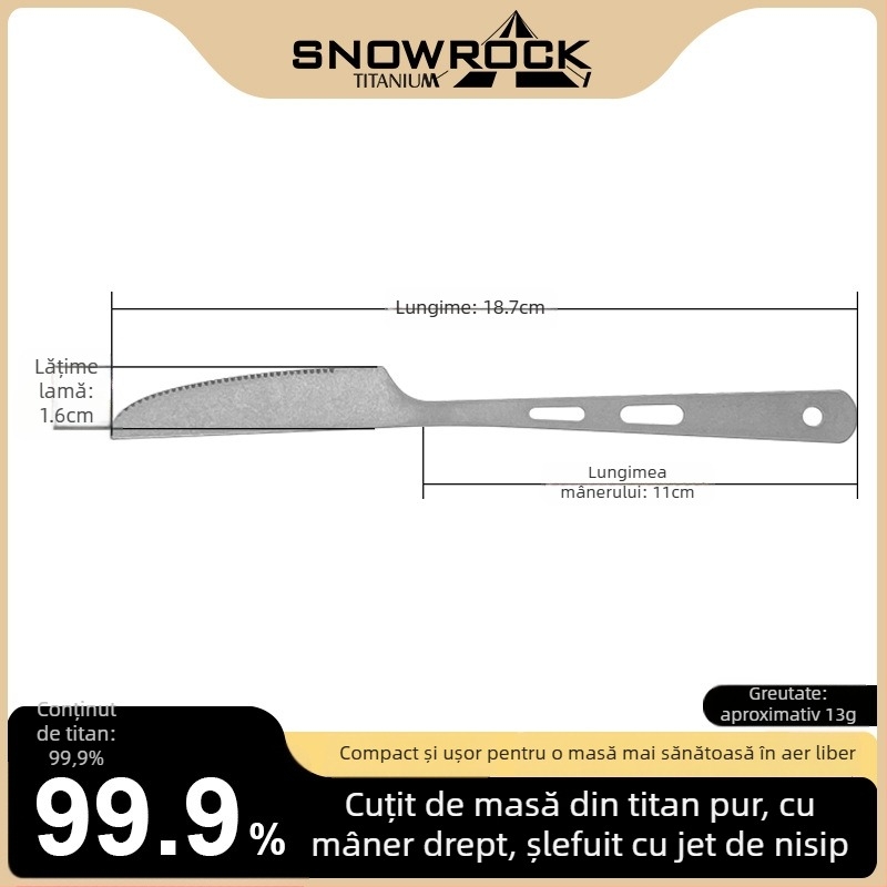 Lingură-furculiță din titan pur, utilizare duală, tacâmuri portabile pentru camping, cântărind aproximativ 23 g, rezistente la temperaturi înalte și la căderi, logo personalizabil