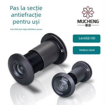 Vizor de ușă cu ochi de pisică, reglabil, vedere din interior și exterior, anti-furt, aliaj de zinc/cupru pur, stil modern minimalist