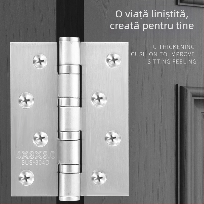 Balamale pentru uși din oțel inoxidabil — model plat; material: oțel inoxidabil; finisaj: lustruit; marcă: Rongshengxing