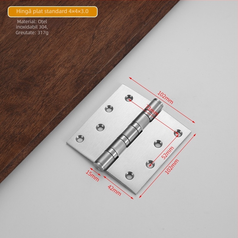 Balamale pentru uși din oțel inoxidabil — model plat; material: oțel inoxidabil; finisaj: lustruit; marcă: Rongshengxing