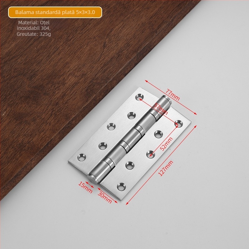 Balamale pentru uși din oțel inoxidabil — model plat; material: oțel inoxidabil; finisaj: lustruit; marcă: Rongshengxing