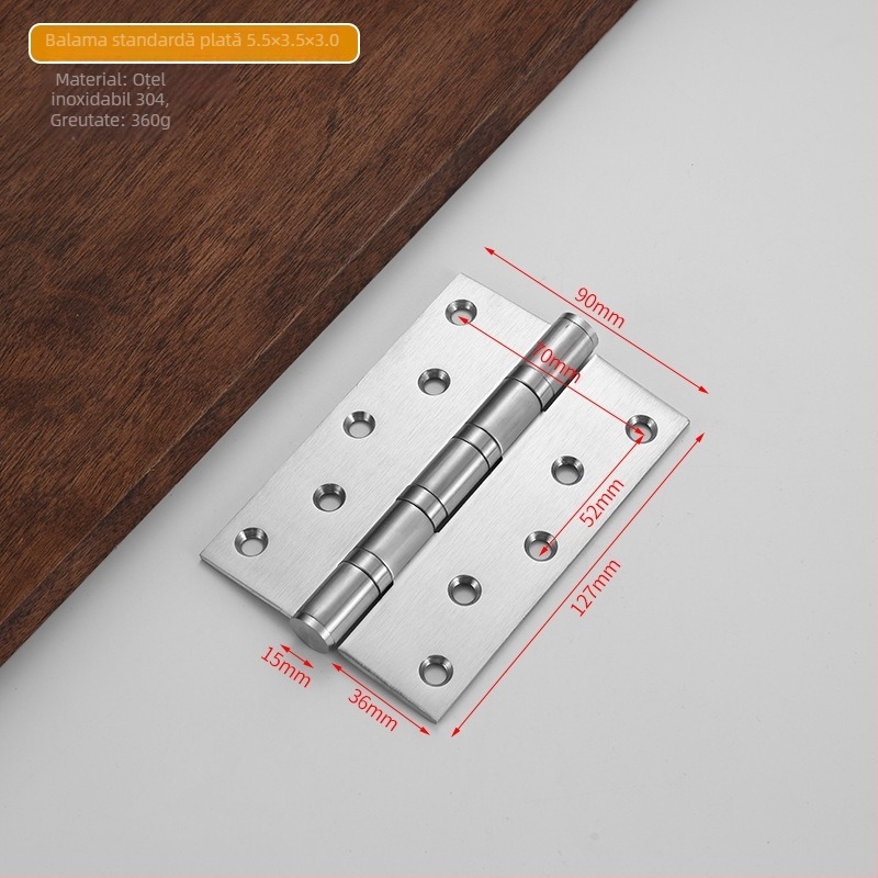 Balamale pentru uși din oțel inoxidabil — model plat; material: oțel inoxidabil; finisaj: lustruit; marcă: Rongshengxing