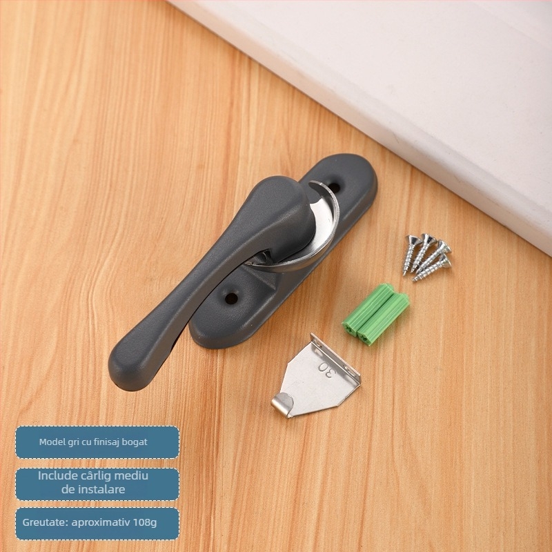 Încuietore semilună Tip B | oțel inoxidabil și oțel plastic | pentru uși și ferestre | stil modern