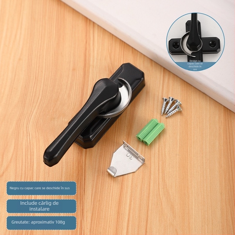 Încuietore semilună Tip B | oțel inoxidabil și oțel plastic | pentru uși și ferestre | stil modern