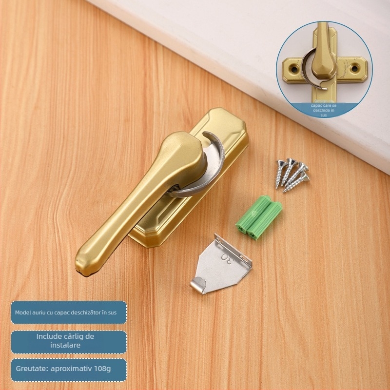 Încuietore semilună Tip B | oțel inoxidabil și oțel plastic | pentru uși și ferestre | stil modern