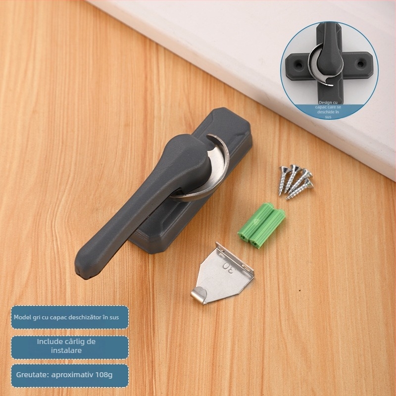 Încuietore semilună Tip B | oțel inoxidabil și oțel plastic | pentru uși și ferestre | stil modern