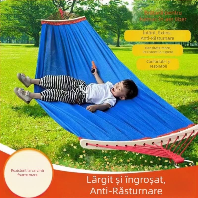 Hamac din țesătură plasă ice silk, respirabil pentru exterior, sarcină 250 kg, greutate 650 g