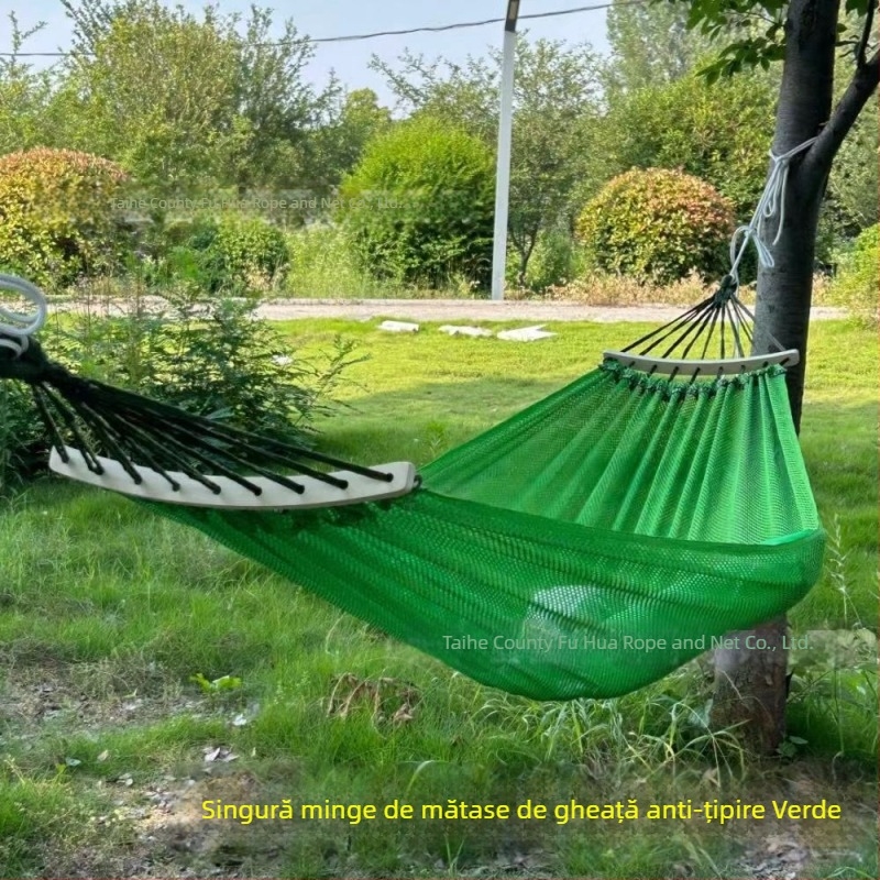Hamac din țesătură plasă ice silk, respirabil pentru exterior, sarcină 250 kg, greutate 650 g