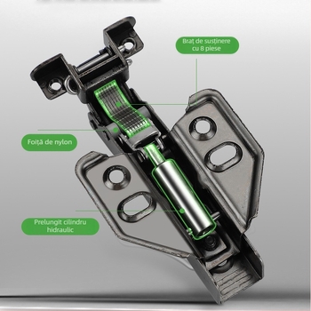 Pantă cu cadru din aluminiu pentru uși de sticlă, oțel laminat la rece, electroplacare, articol 2895