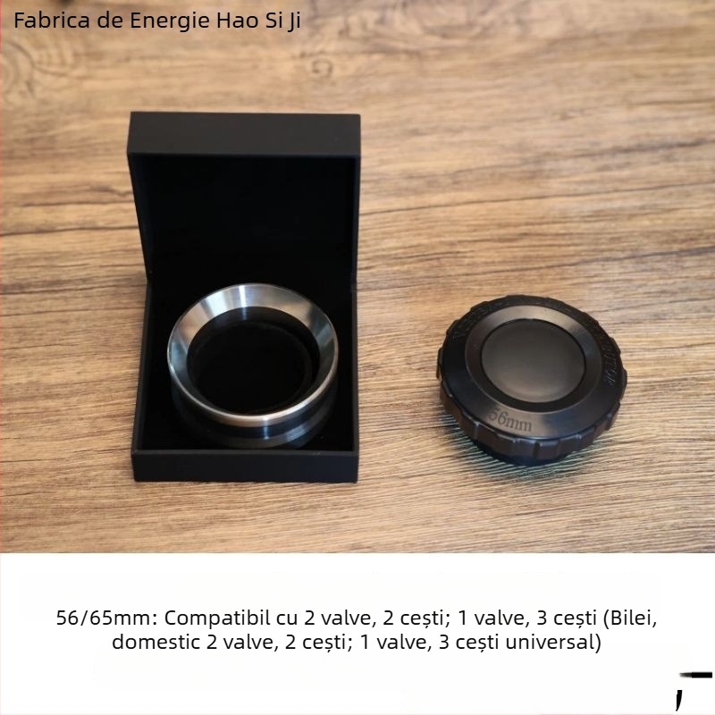 Accesoriu semi-automat pentru moka pot: inel de transfer al prafului în trepte, dozator de praf și presă pentru cafea – protecție împotriva împrăștierii prafului, prevenire a vărsării