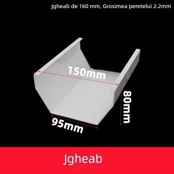 Canal de drenaj PVC pentru jgheaburi (Model 160, Grosime perete 2, Brand yf, Material PVC)