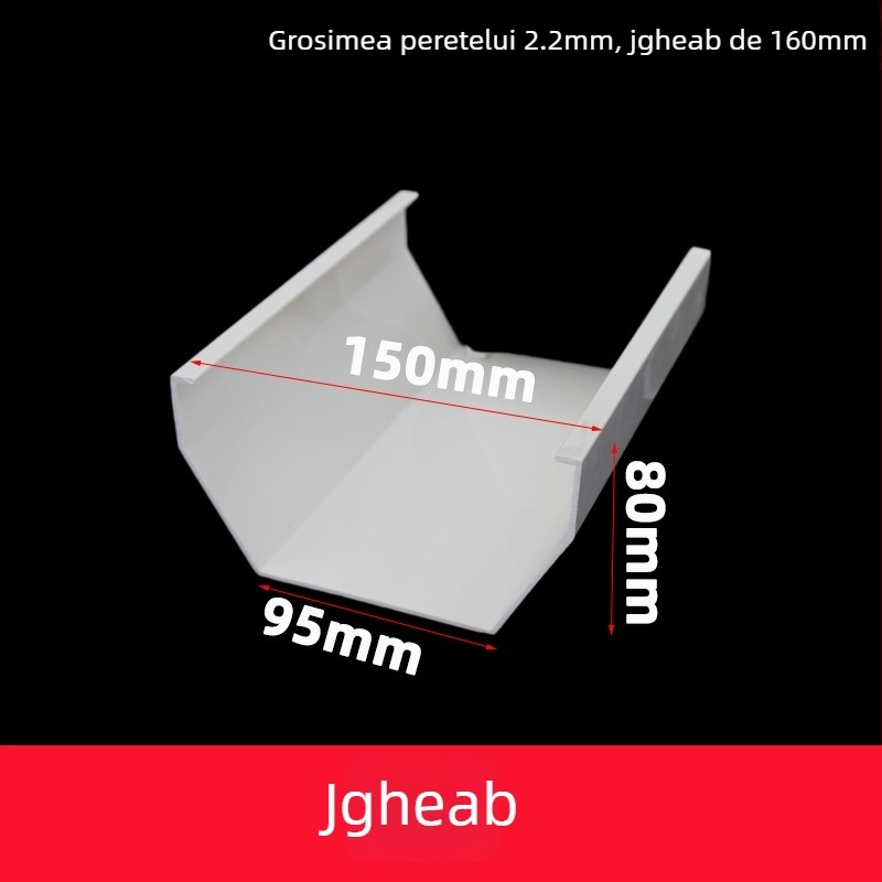 Canal de drenaj PVC pentru jgheaburi (Model 160, Grosime perete 2, Brand yf, Material PVC)