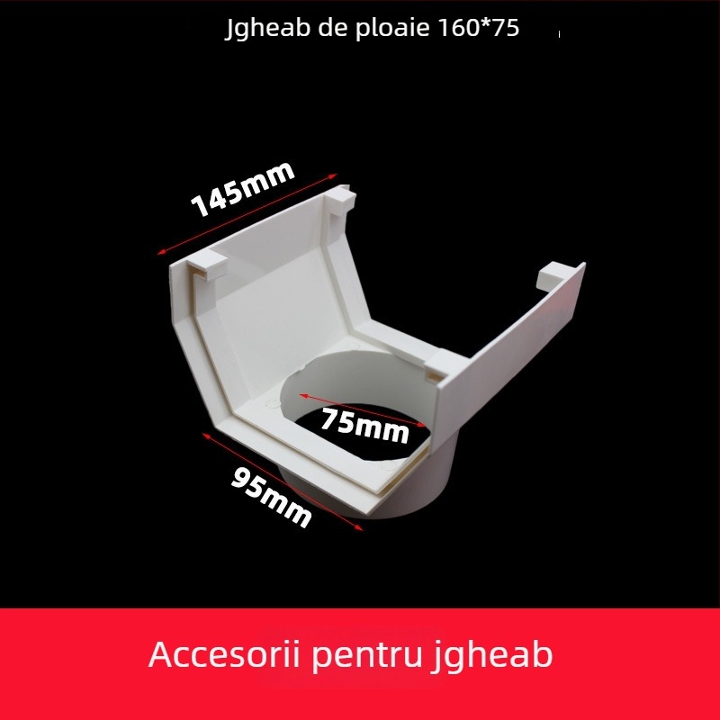 Canal de drenaj PVC pentru jgheaburi (Model 160, Grosime perete 2, Brand yf, Material PVC)