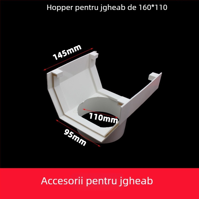 Canal de drenaj PVC pentru jgheaburi (Model 160, Grosime perete 2, Brand yf, Material PVC)