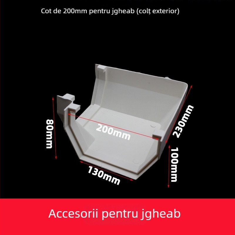 Canal de drenaj PVC pentru jgheaburi (Model 160, Grosime perete 2, Brand yf, Material PVC)