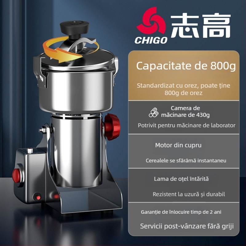 Barley Pulverizator de uz casnic – măcinare fină prin zdrobire; potrivit pentru boabe de cafea, plante medicinale chineze și cereale