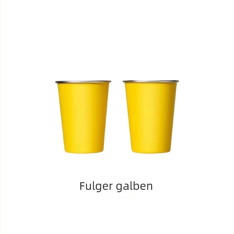 Ceașă de camping pentru cafea, din oțel inoxidabil 304, cu un singur strat, portabilă, model A300-350, greutate 58 g, pentru 1 persoană