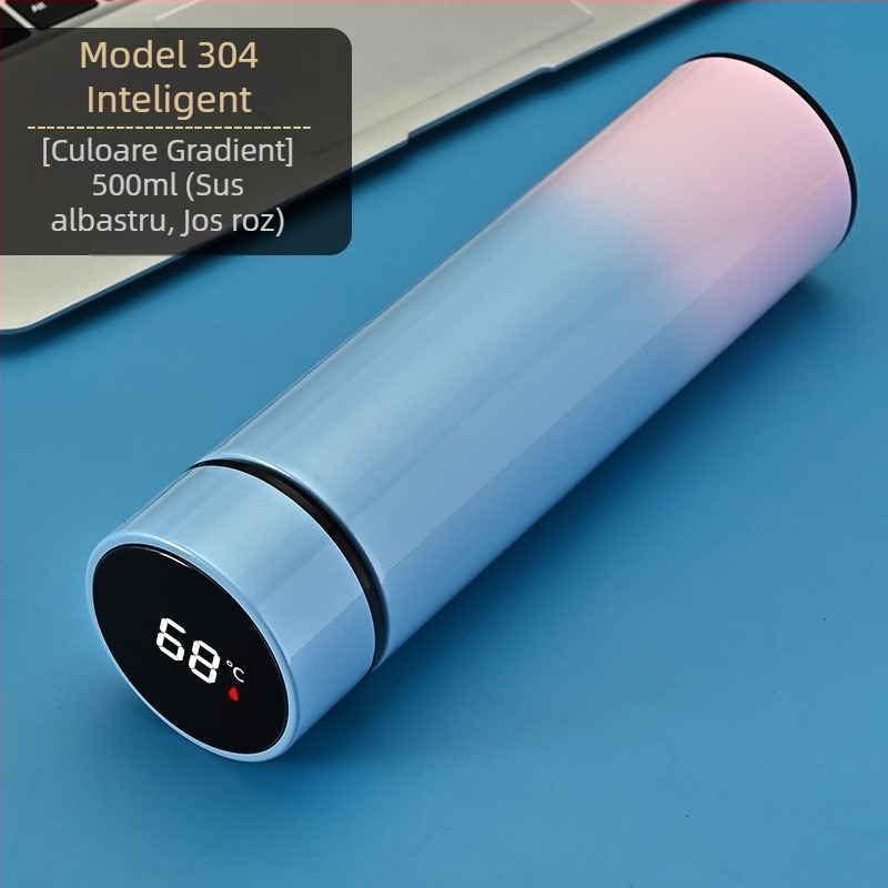 Cana termică, interior din oțel inoxidabil 304, exterior din oțel inoxidabil 201, izolare 12–24 ore, personalizabilă cu logo imprimat