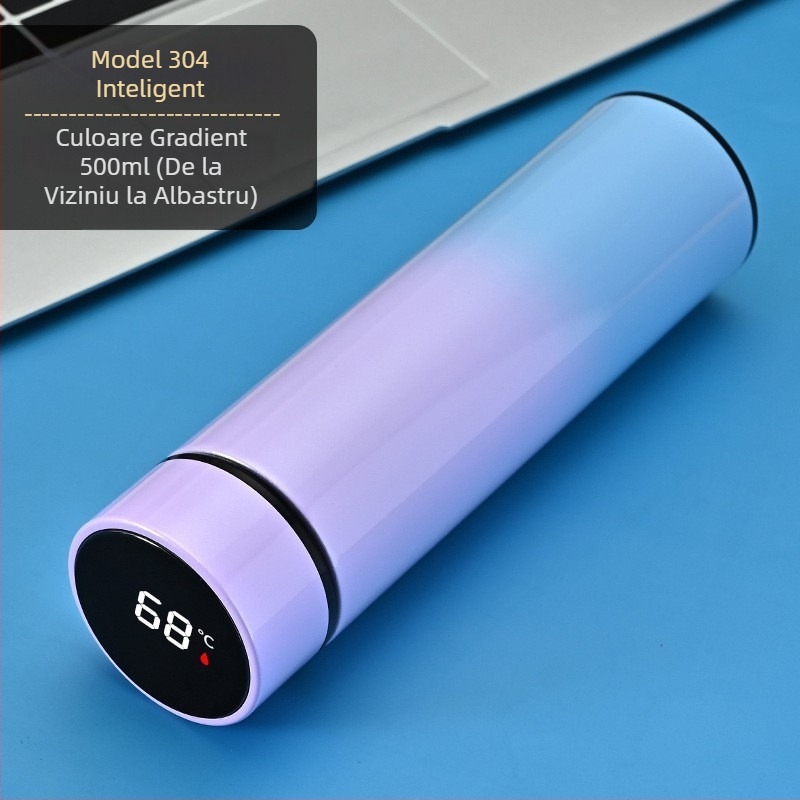 Cana termică, interior din oțel inoxidabil 304, exterior din oțel inoxidabil 201, izolare 12–24 ore, personalizabilă cu logo imprimat