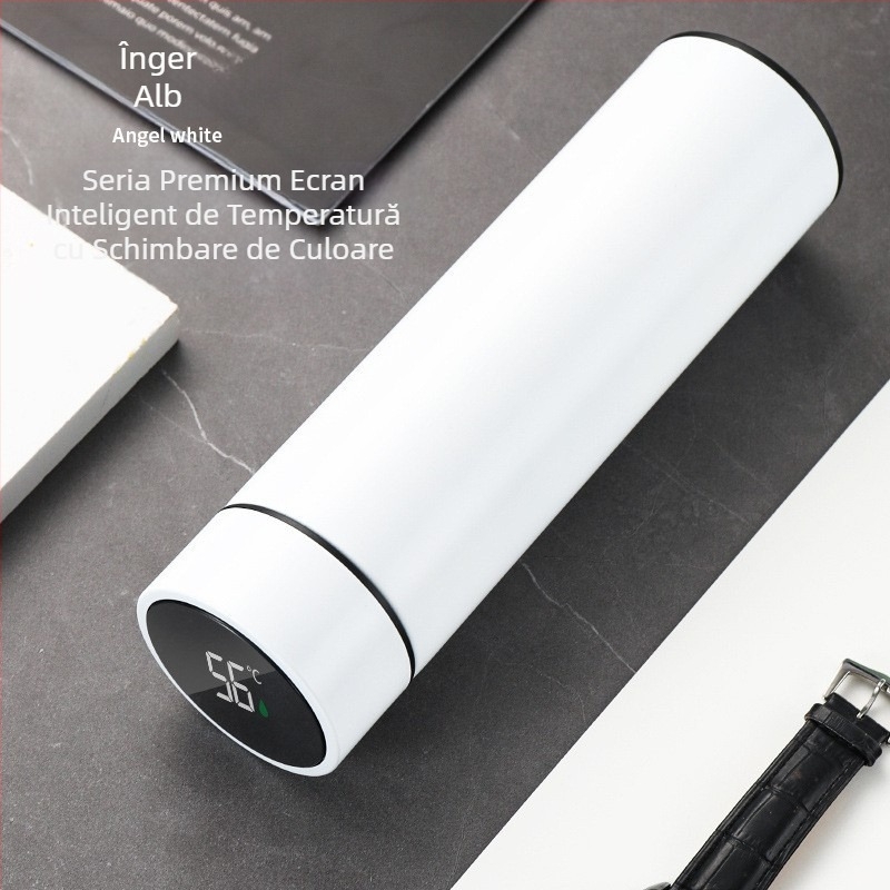 Cana termică, interior din oțel inoxidabil 304, exterior din oțel inoxidabil 201, izolare 12–24 ore, personalizabilă cu logo imprimat